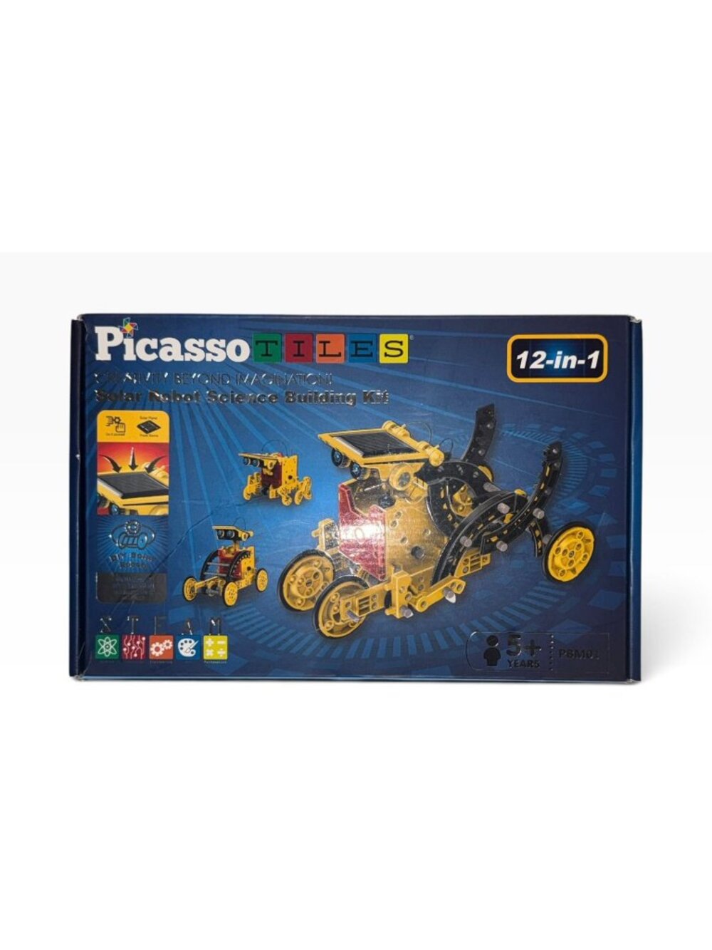 PicassoTiles 12-In-1 Solar Robot Science Building Kit STEM Educational Toy